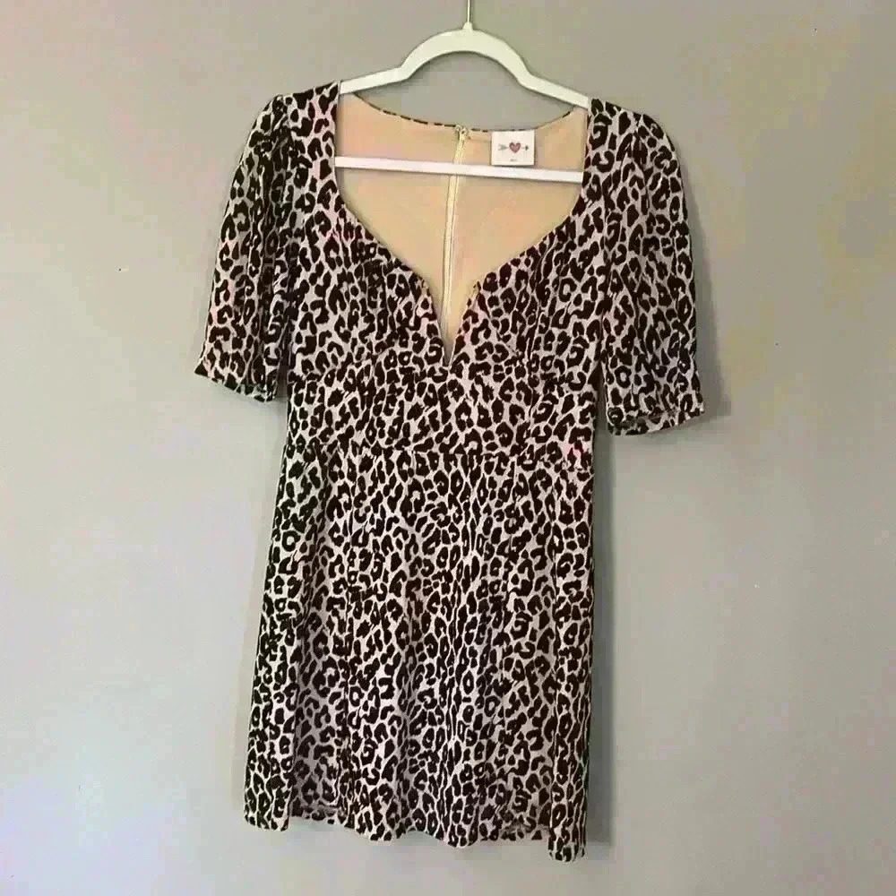 Women's Buddy Love Leopard Print Dress Size S